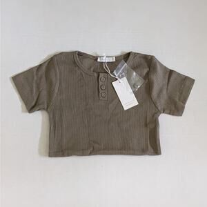 Jamie Kay Basil Organic Essential Henley Tee 8 Year Slim Fit